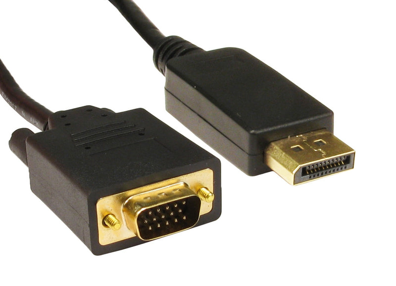 Display port Male to VGA Male cable 2mtr