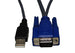 Micro 2 Port USB KVM with Built in USB Cables