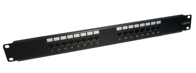 16 Port 1U Rack Mountable Cat5e RJ45 UTP Patch Panel