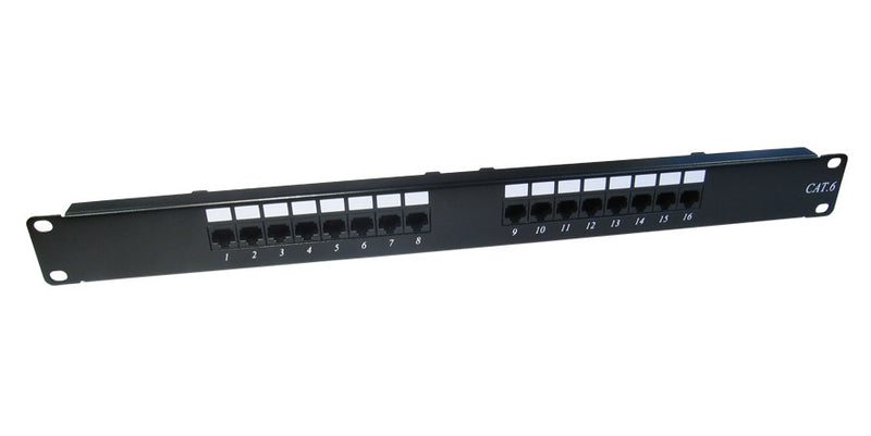 16 Port 1U Rack Mountable Cat6 RJ45 UTP Patch Panel