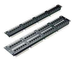 16 Port 1U Rack Mountable Black Excel Cat5e RJ45 UTP Patch Panel