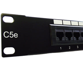 Cat5e 12 Port UTP 10"  Rackmount Patch Panel