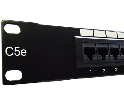 Cat5e 12 Port UTP 10"  Rackmount Patch Panel