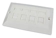 Cat 6 quad port Faceplate + 4 x modules