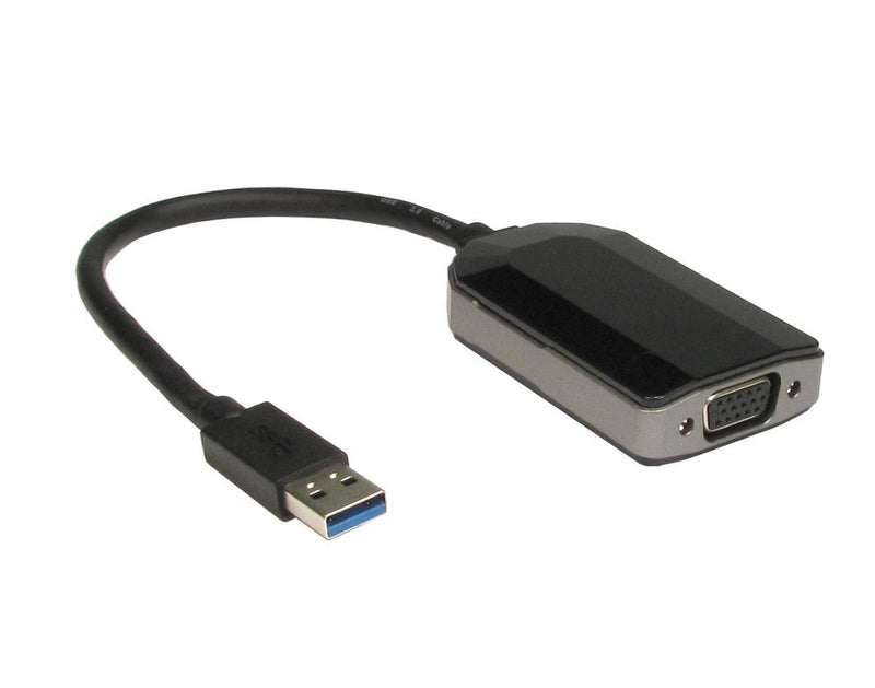 USB 3.0 to VGA adaptor with Built-in Cable - Black