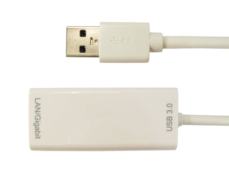 USB 3.0 to Gigabit Ethernet Adaptor - White
