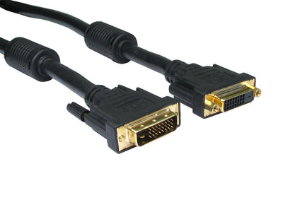 DVI-d Dual Link M - F Black Gold Connections