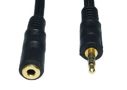 3.5Mm Stereo Male - Female Extension Cable Black