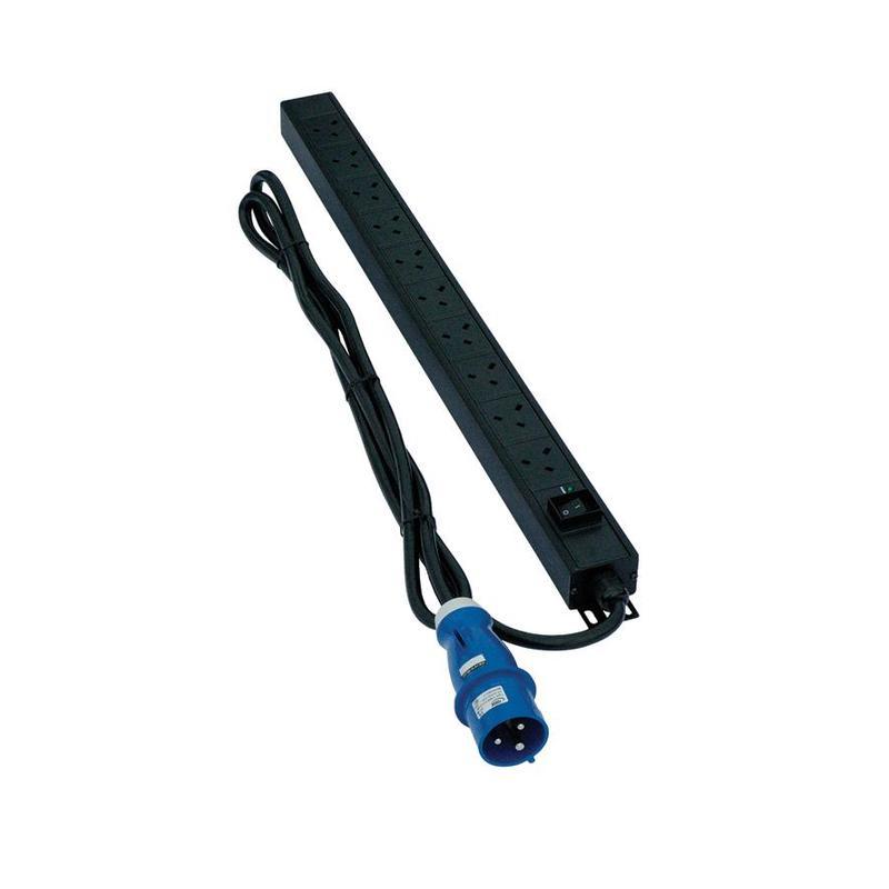 Excel 8-Way Switched Power Strip Vertical 16AMP